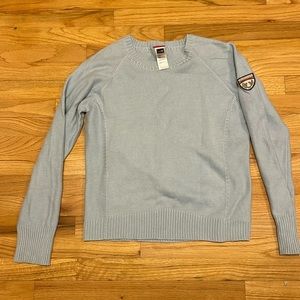 Like new North Face baby blue sweater - worn once. Fits like a women’s large.